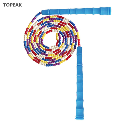Adjustable Custom Jump Ropes Games Long Handle Beaded Jump Rope 8'6 6'2