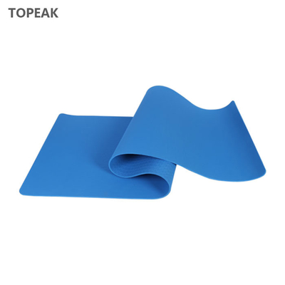 Double Layer Tpe Yoga Mat Safety 5mm 6mm 8mm 10mm Blue Yoga Rug  Sheets