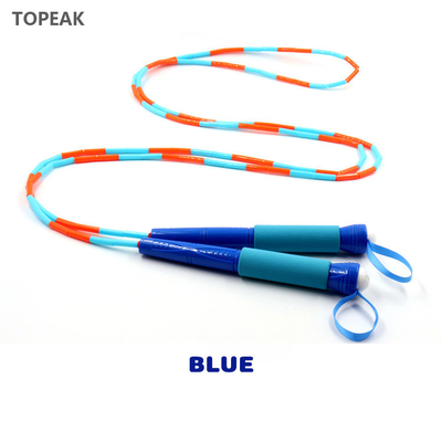 Long Plastic Jump Rope Segmented Speed Training Gym Blue 2.8m